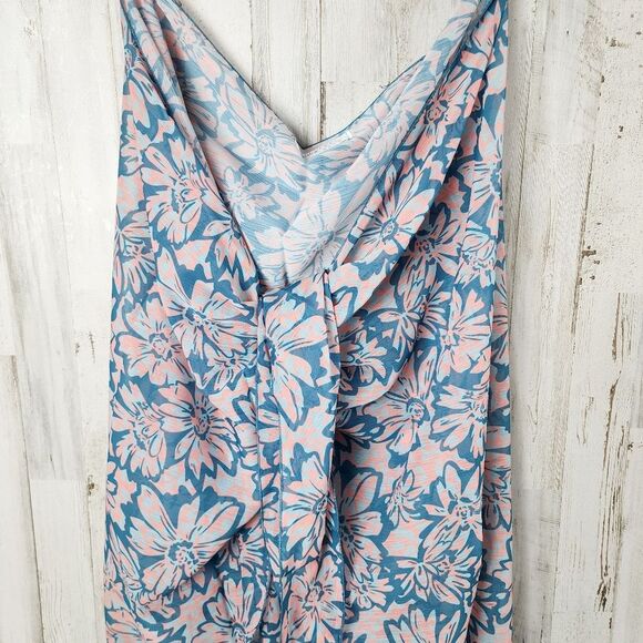 Milkfeel Floral Sarong Swimsuit Coverup Blue Pink Size OS - Picture 5 of 8